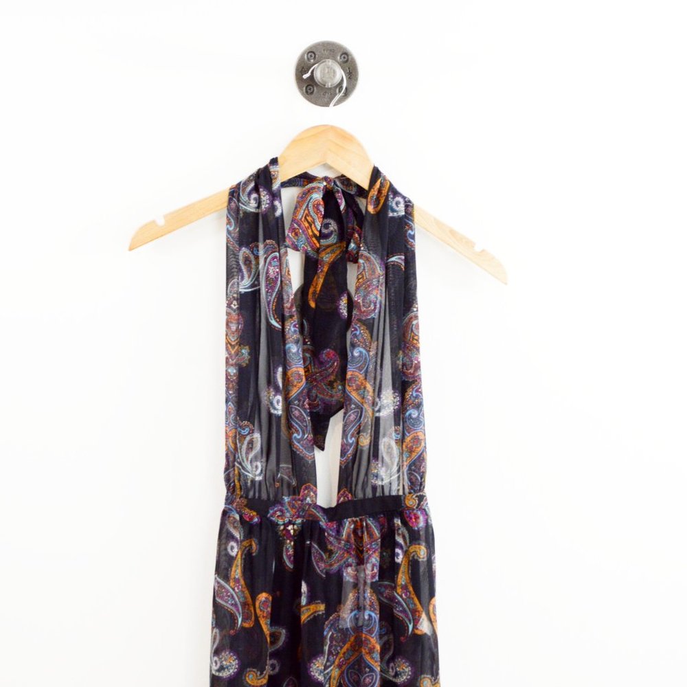 ASOS Paisley Print Halter Maxi Dress #135-1358 - Picture 2 of 3